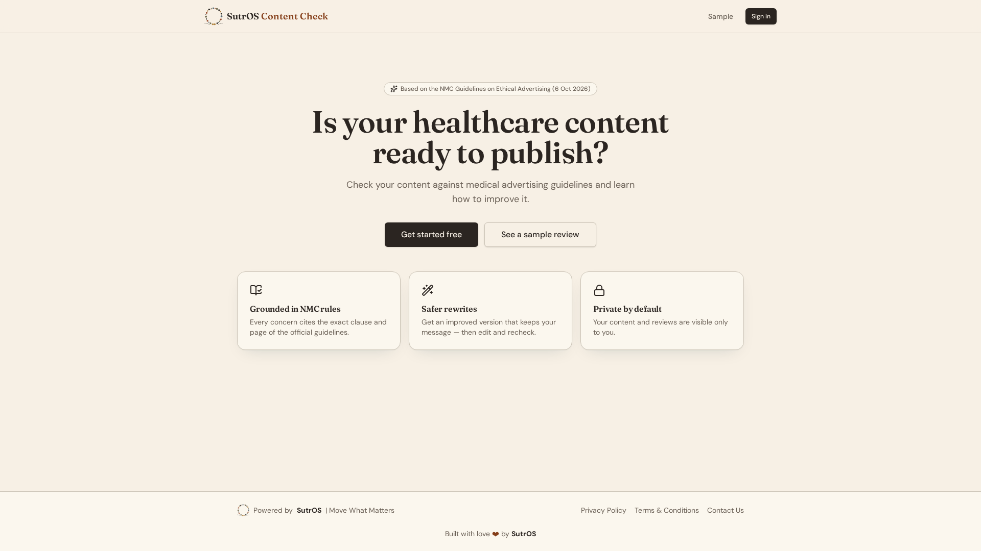 Sample review — SutrOS Content Check