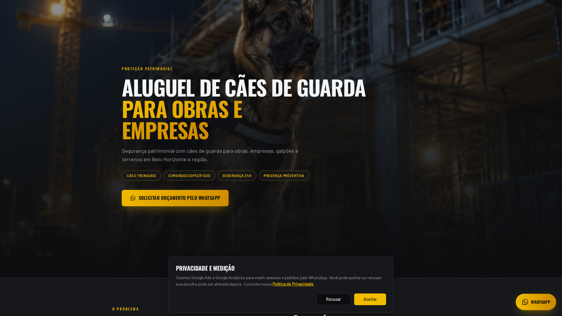 Aluguel de Cães de Guarda em BH | Cão Vigia