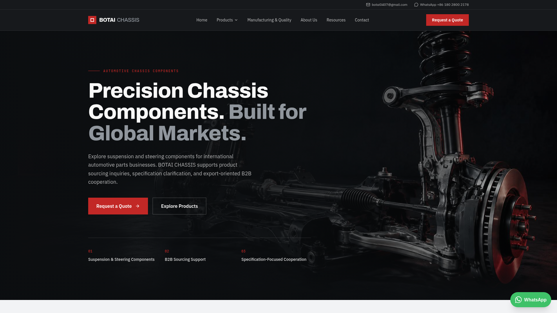 Tai Rods BOTAI CHASSIS — Precision Chassis Components for Global Markets