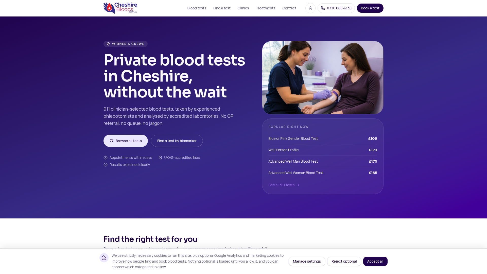 Testosterone in Cheshire | £55 | Cheshire Bloods Clinic