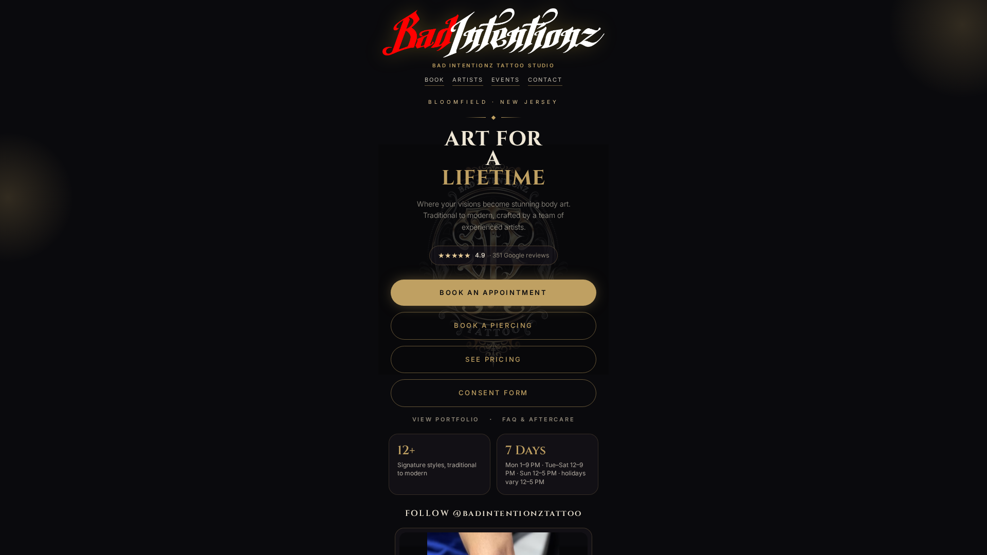 Bad Intentionz Tattoo & Piercings Studio