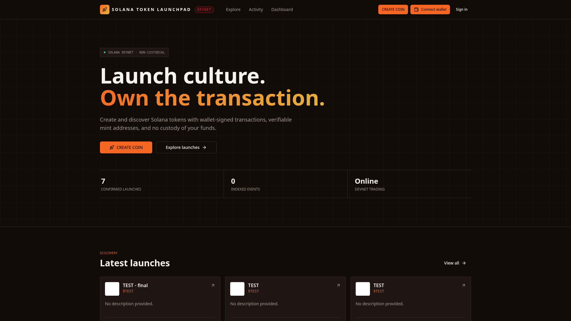 Solana memecoin launchpad