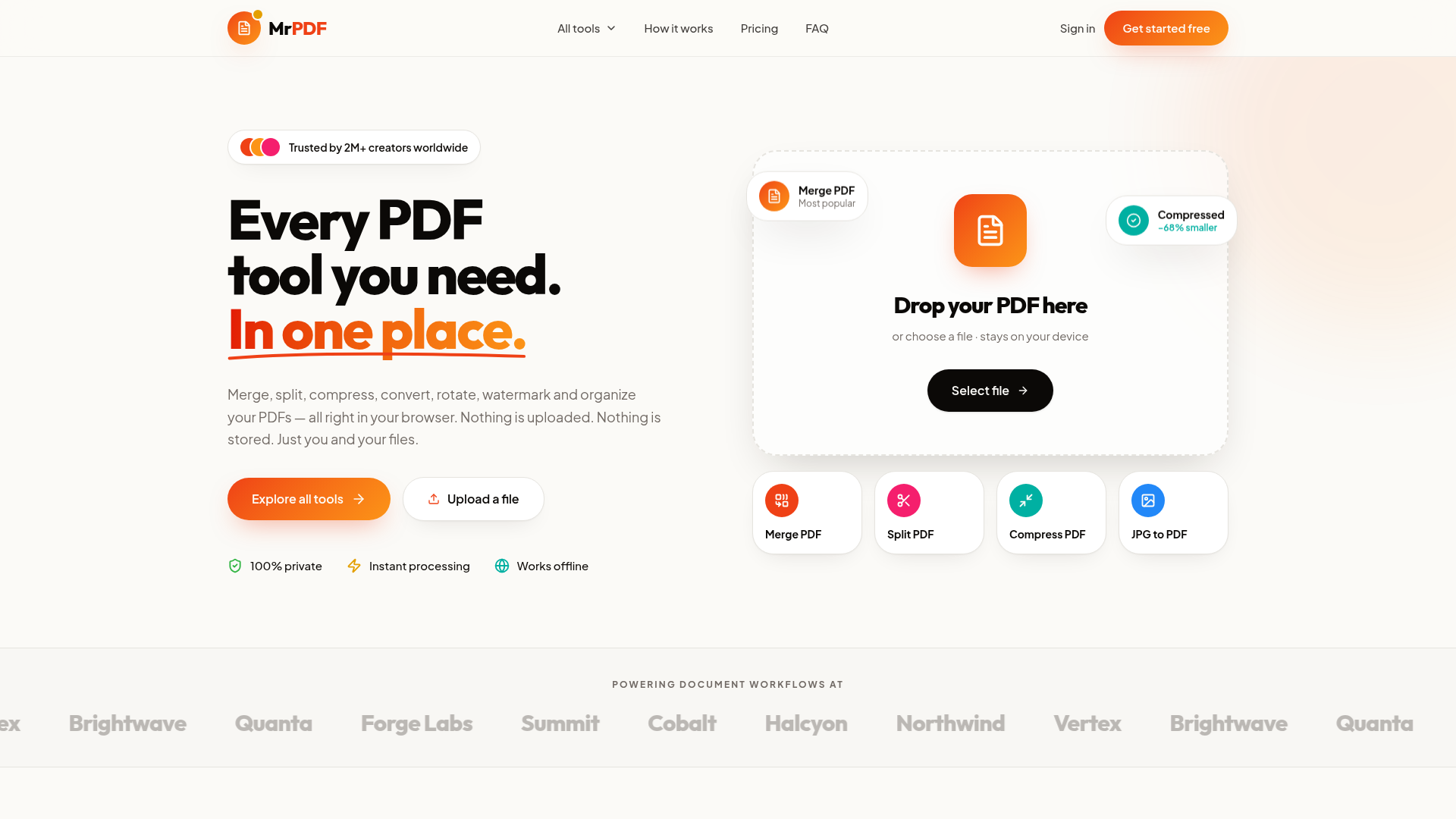 MrPDF — Every PDF Tool You Need, In One Place