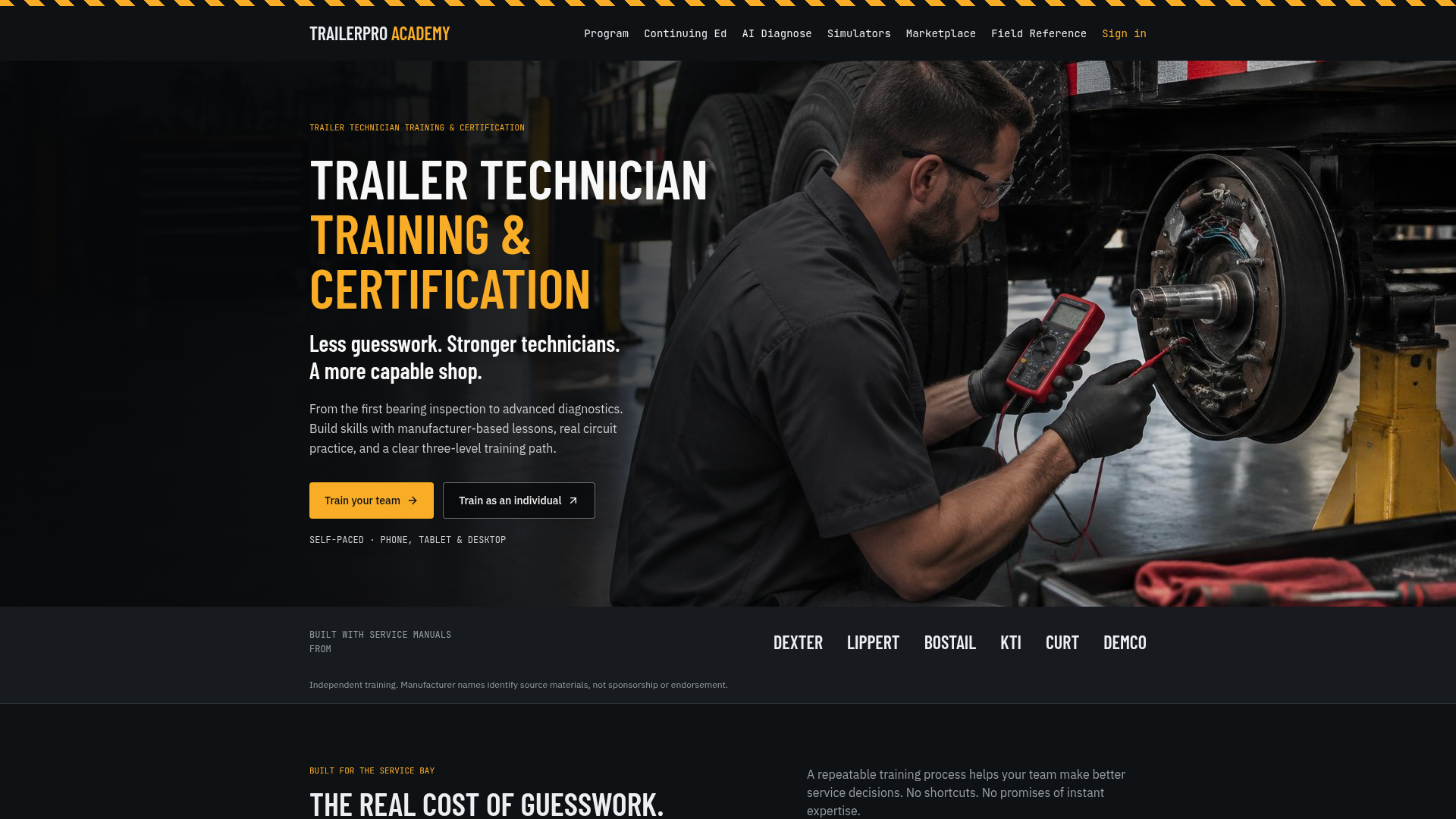 Sign in — TrailerPro Academy