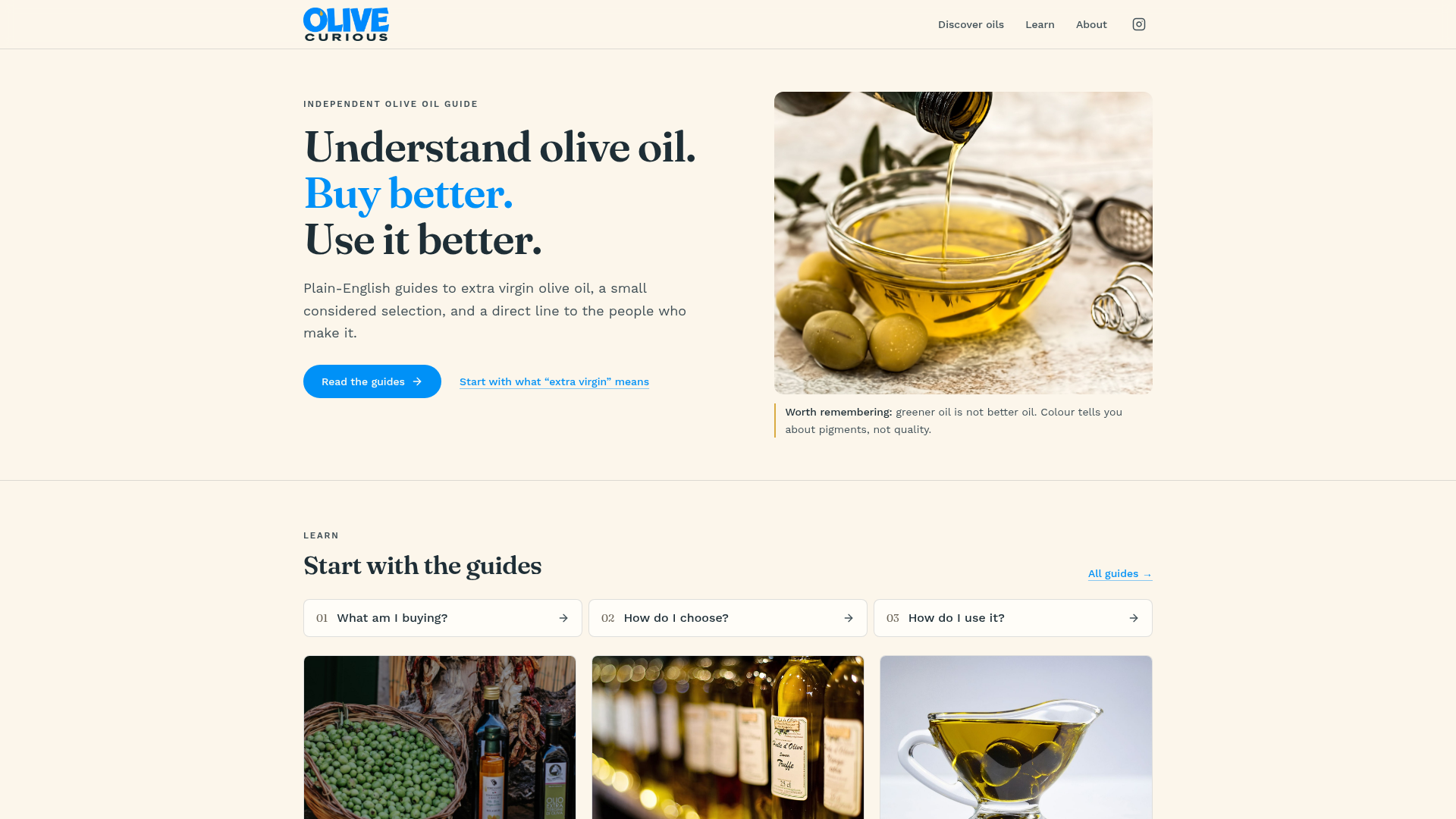 Discover olive oils — a curated selection | Olive Curious